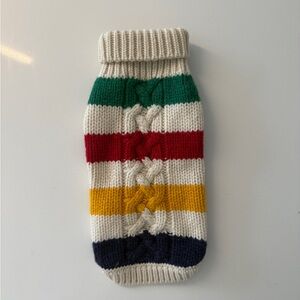 Hudson Bay Striped Knit Dog Sweater
